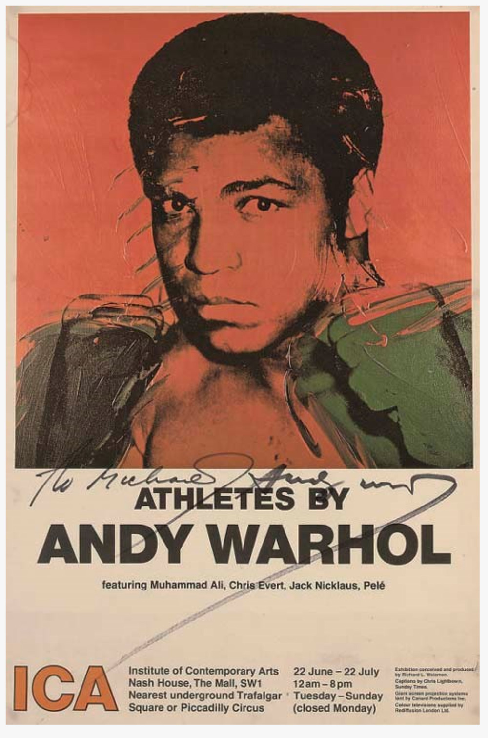 Warhol Athletes July 1978 ICA London signed