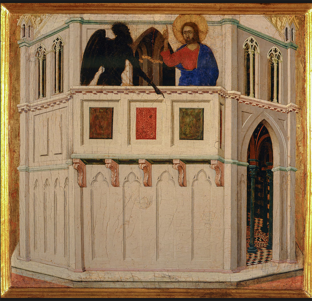 The Temptation of Christ on the Temple Duccio 1308 11